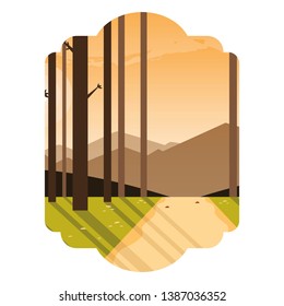 way with trees forest scene