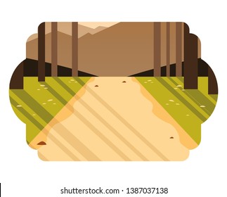 way with trees forest scene