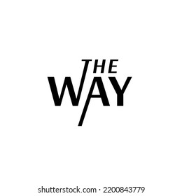 The Way Typography Logo Design. The Way word creative monogram symbol. Playful logo and simpel typography logo