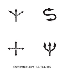 Way vector icon illustration design template