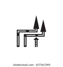 Way vector icon illustration design template
