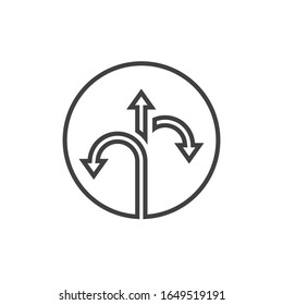 Way vector icon illustration design template 