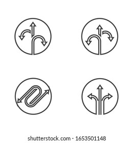 Way vector icon illustration design template 