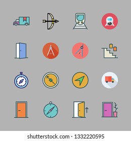 way vector icon set