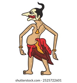 Wayang Illustration Colored - Petruk