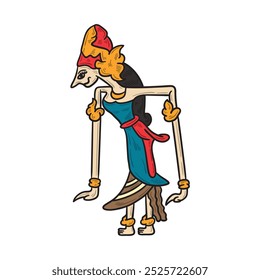Wayang Illustration Colored - Rukmini