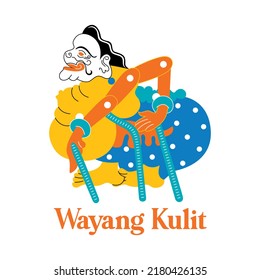 Wayang Kulit en estilo de diseño plano