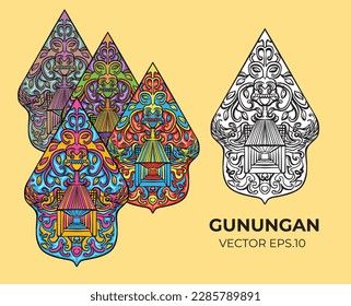 Wayang Kulit. Indonesian cultural puppets. Vector EPS10