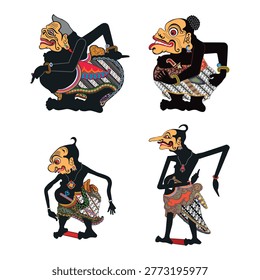 Wayang Kulit Javanese Shadow Puppets Traditional Indonesian Batik Theater Characters and Cultural Art