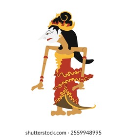 Wayang Vector Illustration - Wayang Dewi Pergiwa