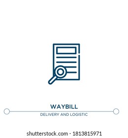 icono de vector de contorno de hoja de ruta. ilustración de elemento simple. icono de esquema de la lista de direcciones desde el concepto de entrega editable. se puede usar para web y móvil

