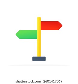 wayfinding icon, colored flat vector. modern and minimalist design