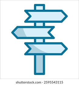 Wayfinding Sign Icon Element For Design