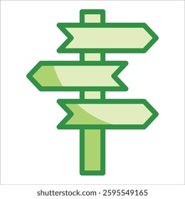 Wayfinding Sign Icon Element For Design