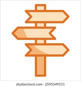 Wayfinding Sign Icon Element For Design