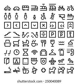 Wayfinding signs - icons pack