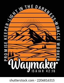 Waymaker isaiah Christian print design