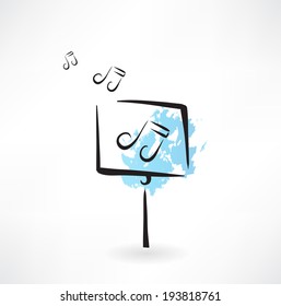 waymark with music grunge icon