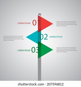 Waymark style abstract template Can be used as infographics,numbered banners.