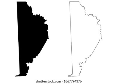 Wayne County, Commonwealth of Pennsylvania (U.S. county, United States of America, USA, U.S., US) map vector illustration, scribble sketch Wayne map