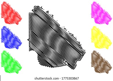 Wayne County, Georgia (US County, Vereinigte Staaten von Amerika, USA, USA, USA), Karte, Vektorgrafik, Skizze Wayne Karte