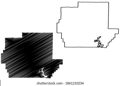 Wayne County, Missouri (U.S. county, United States of America, USA, U.S., US) map vector illustration, scribble sketch Wayne map