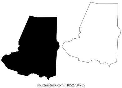 Wayne County, North Carolina State (U.S. County, United States Of America, USA, U.S., US) Map Vector Illustration, Scribble Sketch Wayne Map