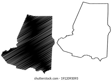 Wayne County, North Carolina State (U.S. County, United States Of America) Map Vector Illustration, Scribble Sketch Wayne Map