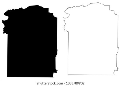Wayne County, Bundesstaat Tennessee (US County, Vereinigte Staaten von Amerika, USA, USA) Karte, Vektorgrafik, Skizze Wayne Karte