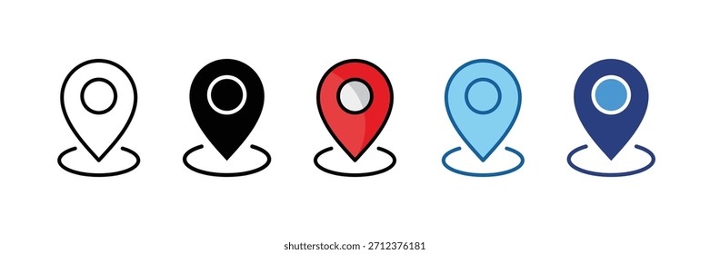 Waypoint Icon Set Multiple Style Collection