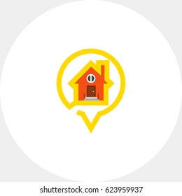 Waypoint map symbol house icon