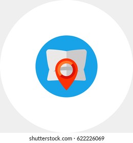 Waypoint map symbol and pillow