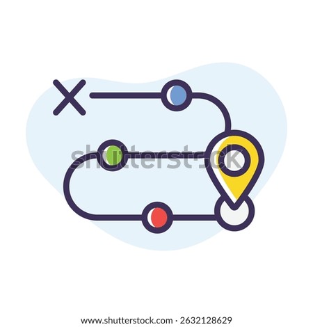 Waypoint Marker vector icon stock illustration