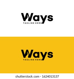 ways logo icon vector isolated