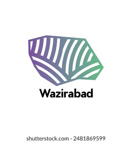 Wazirabad world map vector design template, graphic style isolated on white background, suitable for your company