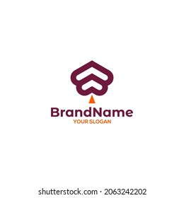 WB Ace Arrow Logo Design Vector