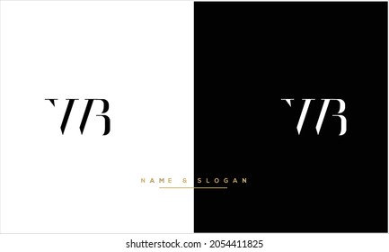 WB ,BW Abstract Letters Logo monogram