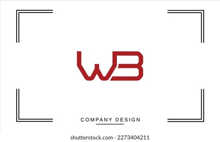 WB, BW, Abstract Letters Logo Monogram