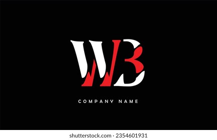 WB, BW Abstract Letters Logo Monogram