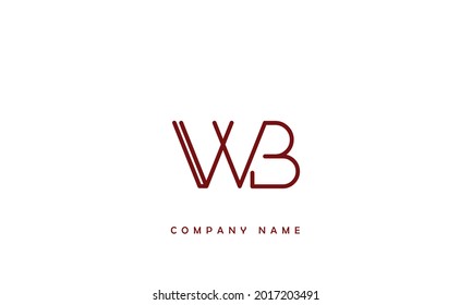 Wb Bw Alphabets Letters Logo Monogram Stock Vector (Royalty Free ...