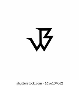  WB BW B W Letter Initial Logo Design
