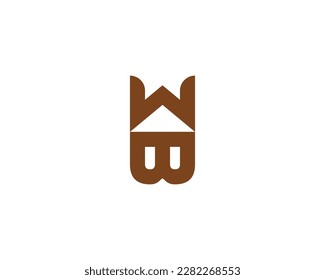 WB BW logo design vector template