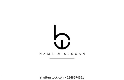 WB, BW, W, B abstract letters logo monogram