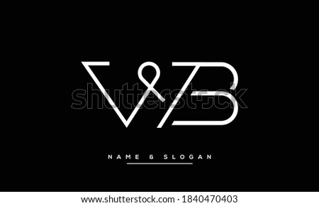 WB ,BW ,W ,B  Abstract letters Logo monogram