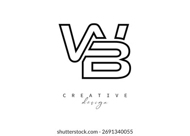 Diseño de logotipo de monograma creativo WB-Stock Concepto de diseño de marca creativa