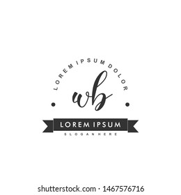 WB Initial beauty monogram logo vector