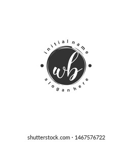 WB Initial beauty monogram logo vector