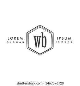 WB Initial beauty monogram logo vector
