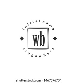 WB Initial beauty monogram logo vector