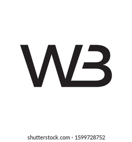 WB initial letter logo template vector icon design